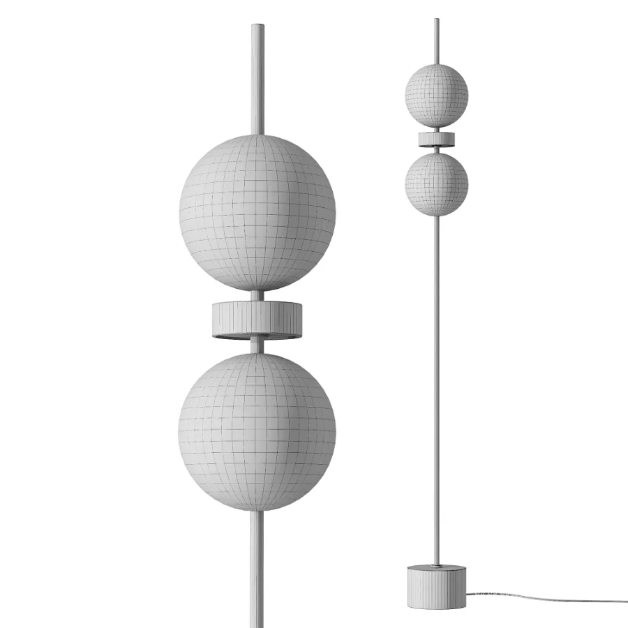 Maytoni Double Moon Black Glass LED Floor Lamp - Image 2