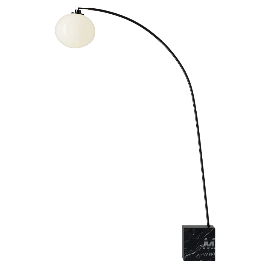 CB2 Stelvio Black Marble Arc Floor Lamp - Image 2