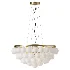 Cloudia Frosted Glass Brass Chandelier 5 Light - Thumbnail 2