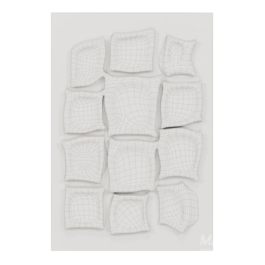 Abstract Chrome Wall Decor 01 - Image 3