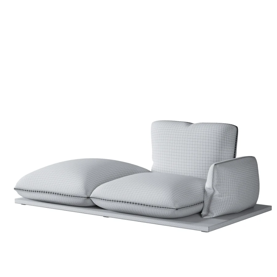 Aura armchair with a modern cushion shape - Image 3