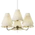 MDRN Austrian Brass Parchment Chandelier 1950s - Thumbnail 2