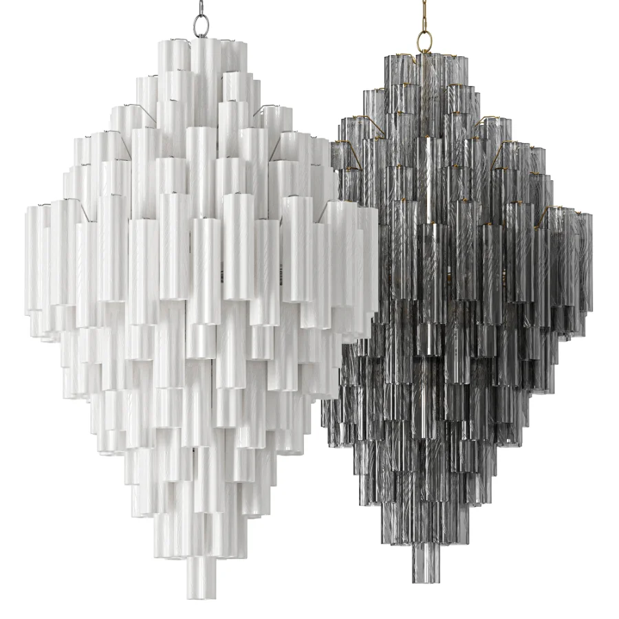 Addis Polished Chrome Chandelier White - Image 4