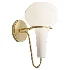 Hudson Valley Adams Corner Brass Glass Wall Sconce - Thumbnail 1