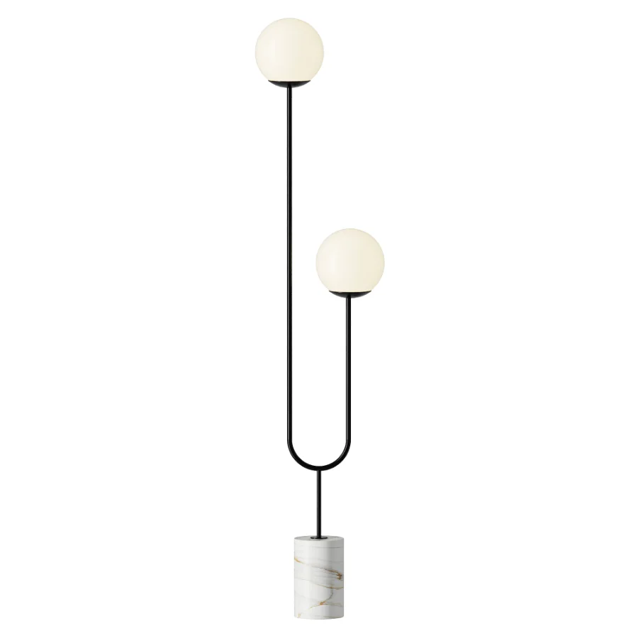 LEIF IRON AND MARBLE FLOOR LAMP - Image 3