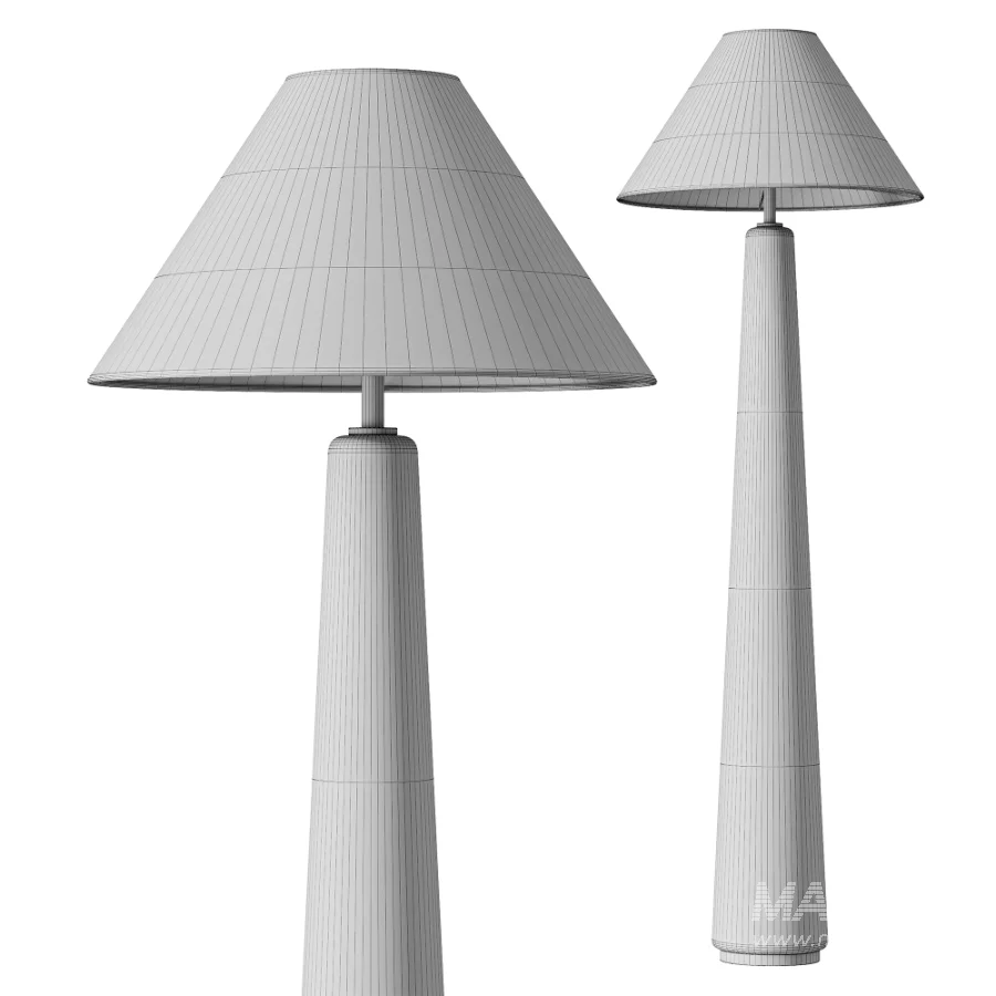 Lulu Printed Fabric Upholstered Empire Floor Lamp - Image 3