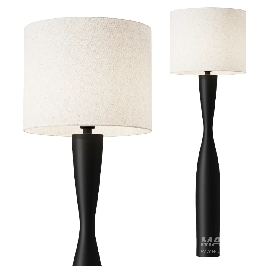Callum Floor Lamp Base Black - Image 1
