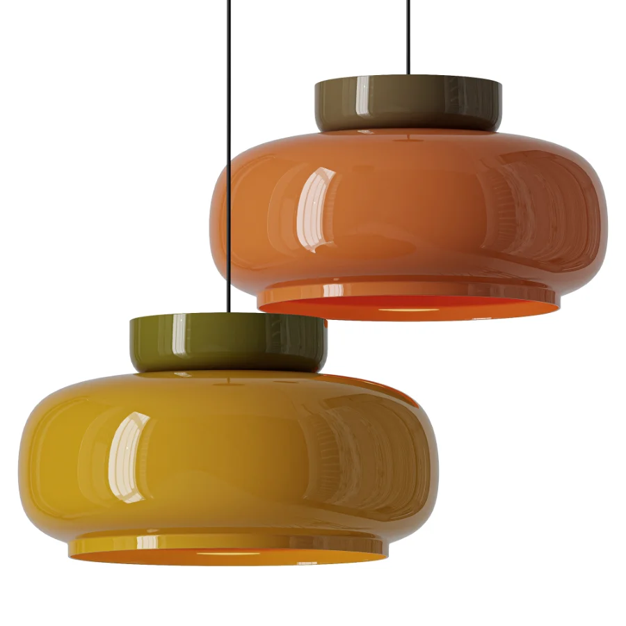Jenkins Contemporary Disc Glass Pendant Light - Image 1