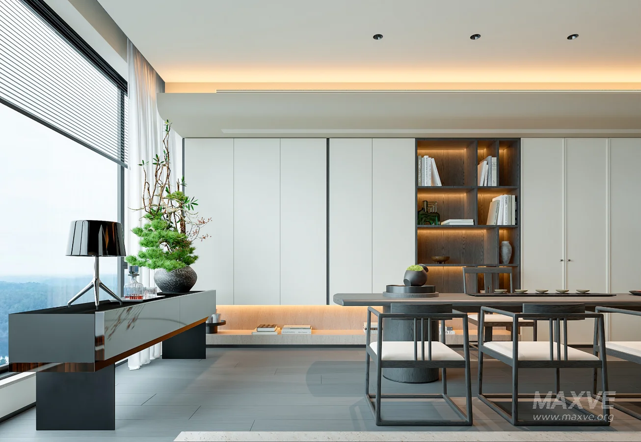 Eclectic living room and tea room interior - Image 2