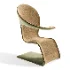 Modern Sculptural Armchair with Soft Fabric Upholstery - Thumbnail 1