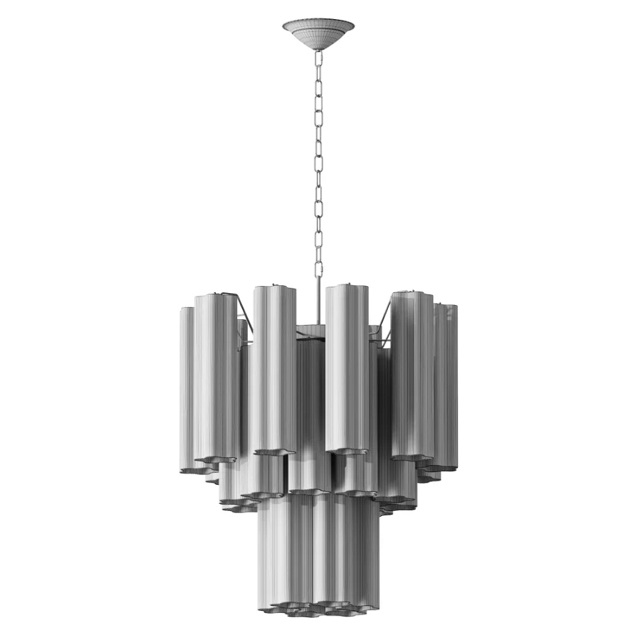 Azzura Glass Chandelier white - Image 4