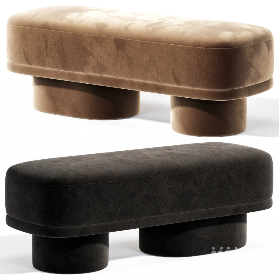Lena Jacquard Pouf by Eve Furniture - Image 3