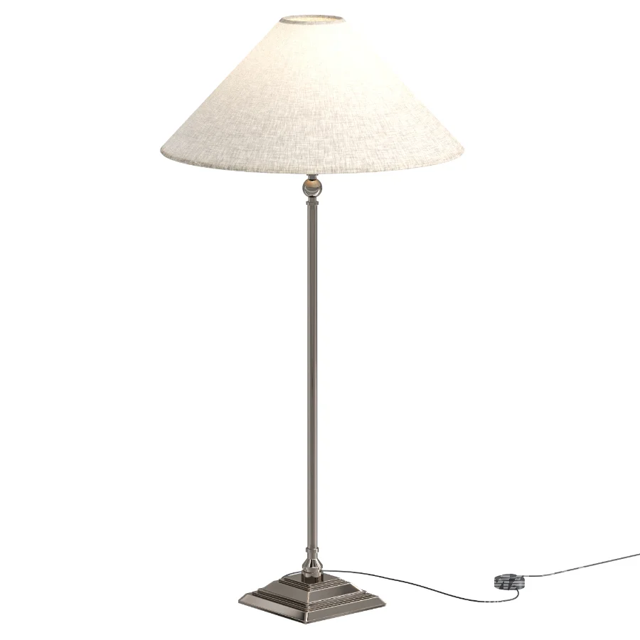 Francesca Matt Black Table Lamp with Linen Shade - Image 1