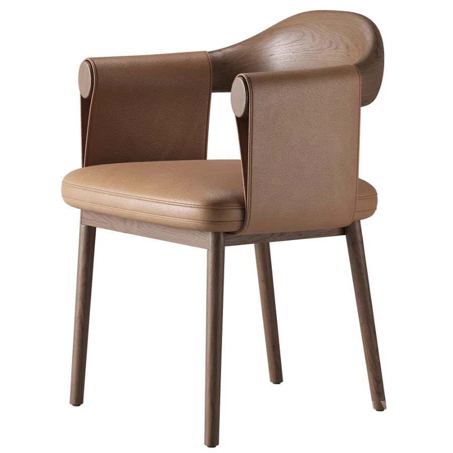 Gardner Modern Leather Dining Chair - Image 2