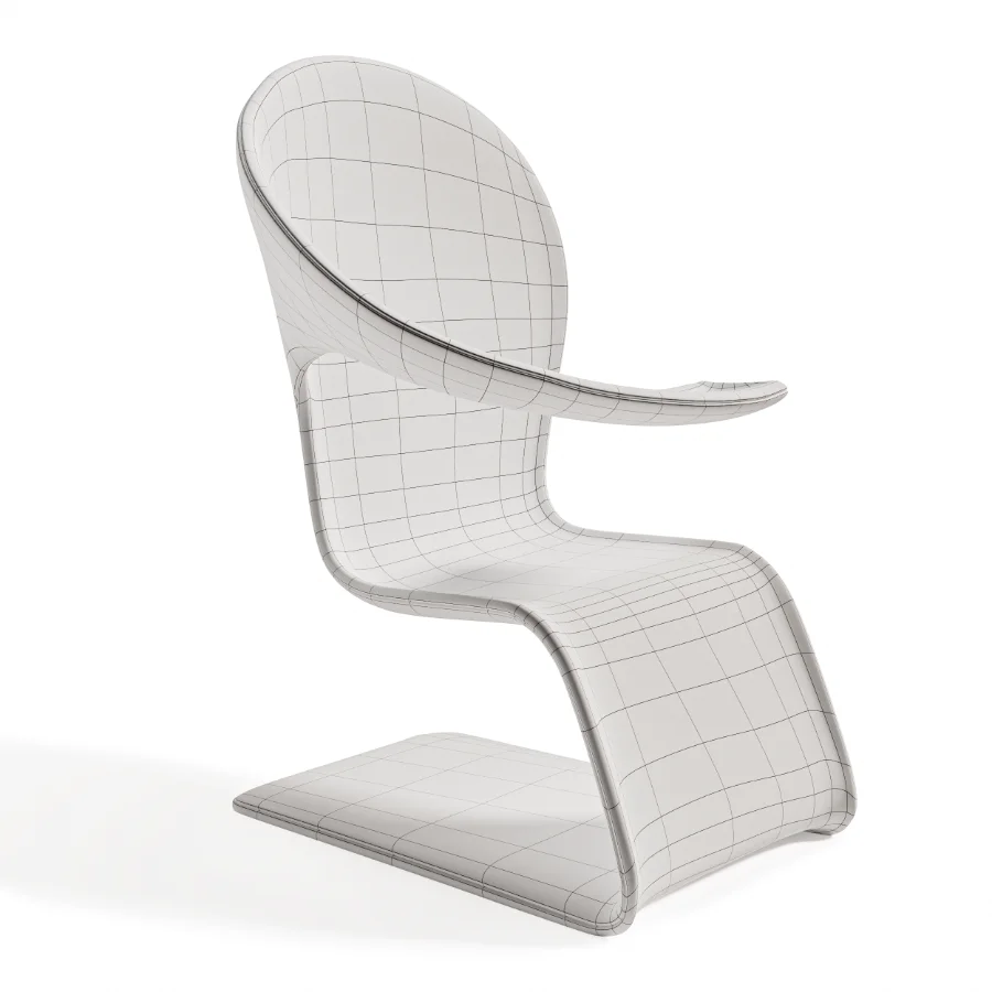Modern Sculptural Armchair with Soft Fabric Upholstery - Image 8