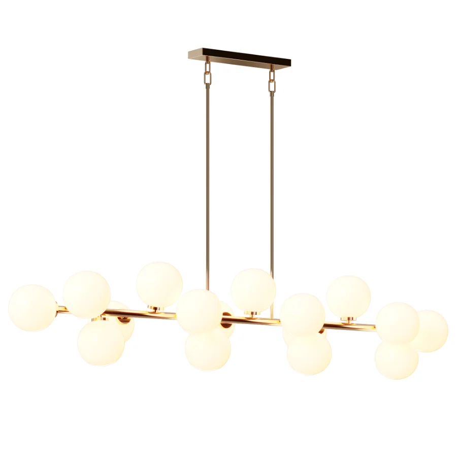Candelabro Sputnik Lineal Negro de 16 Luces - Image 1