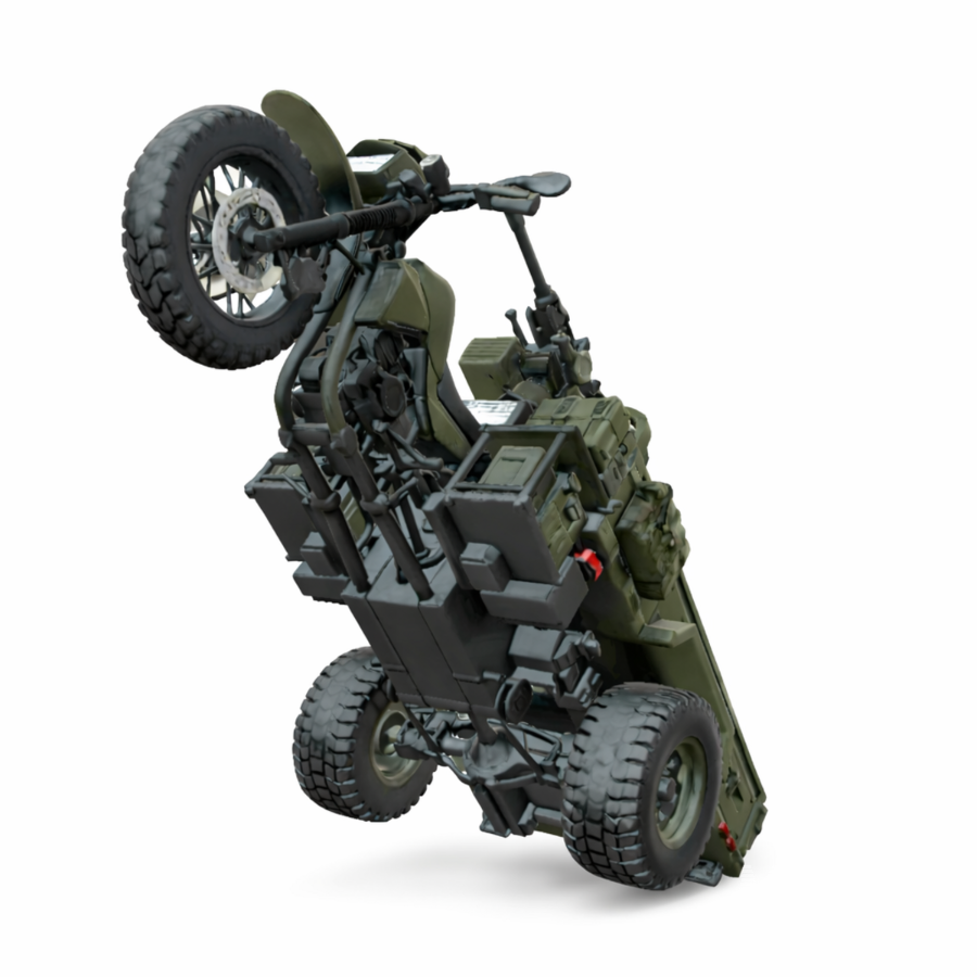 Military Tactical Trike Bike 3D Model - Image 10