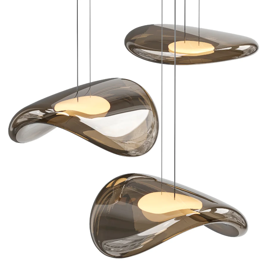 Organic Glass Pendant Light - Image 4