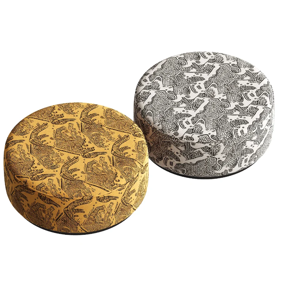 Aldora Round Ottoman Lulu and Georgia - Image 2