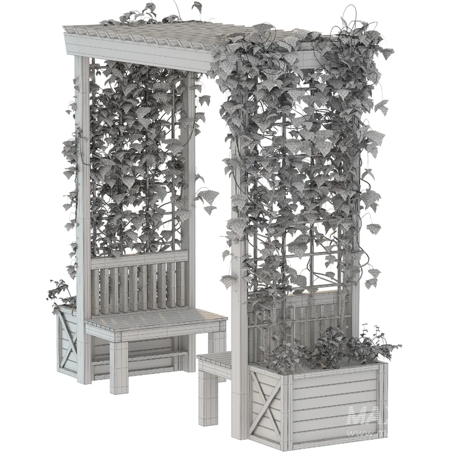 Wooden Garden Arbor 06 - Image 2