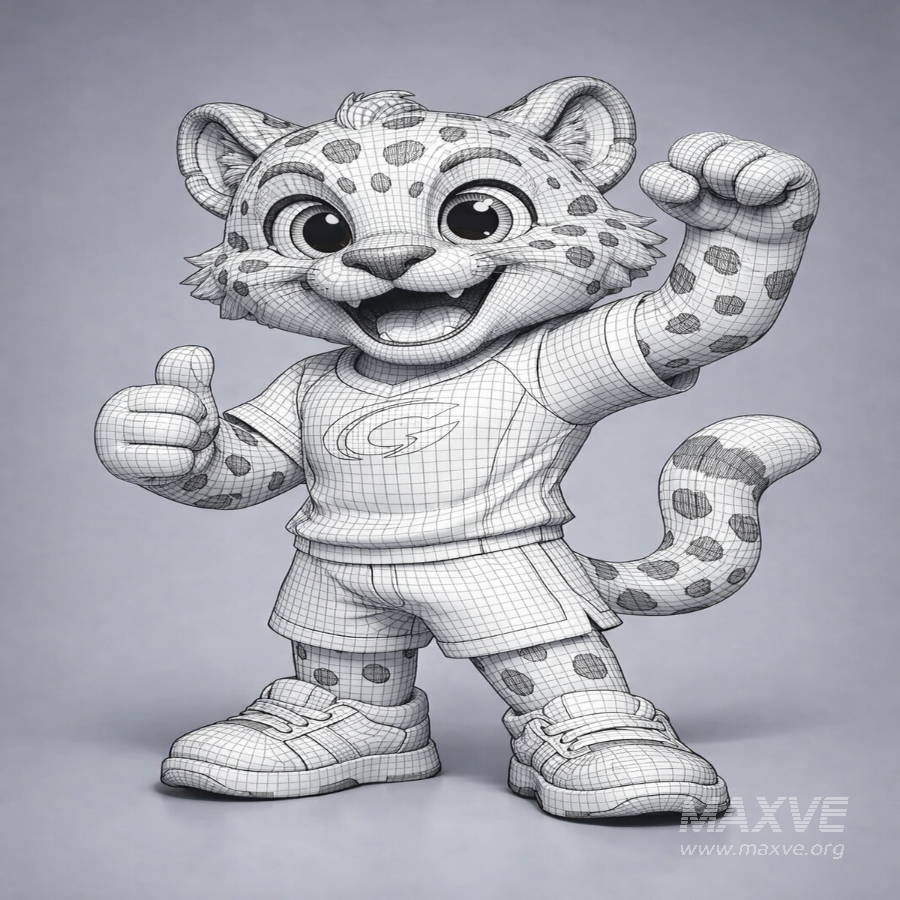 Cartoon Leopard Mascot Character - Image 8