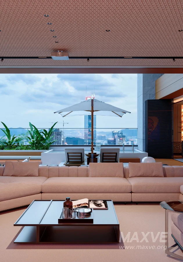 Modern scenic open balcony living room dining room - Image 10