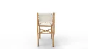 Taj White Leather Strap Bar Stool - Thumbnail 4