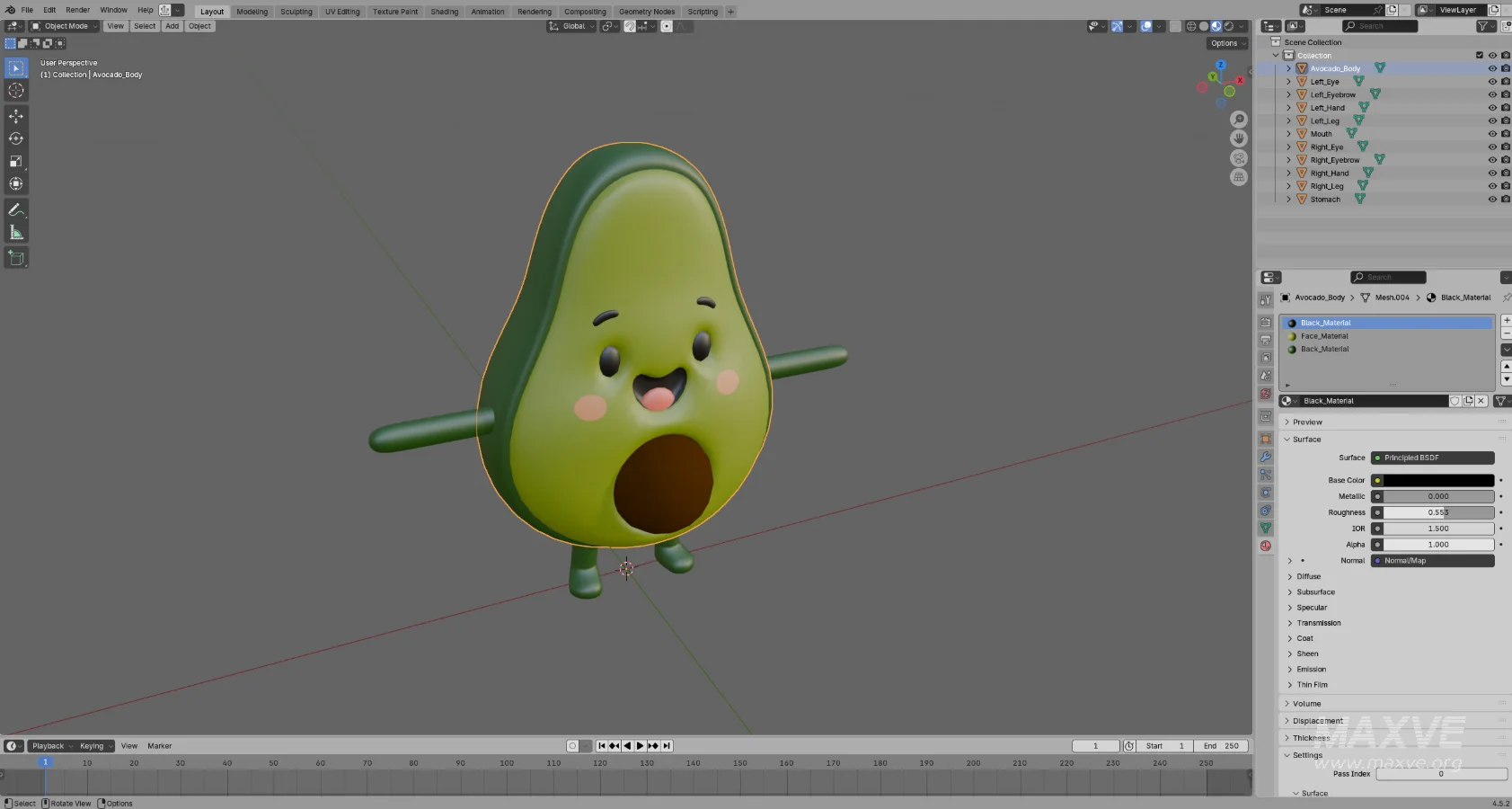 Avocado Cartoon 3D Character - Image 17