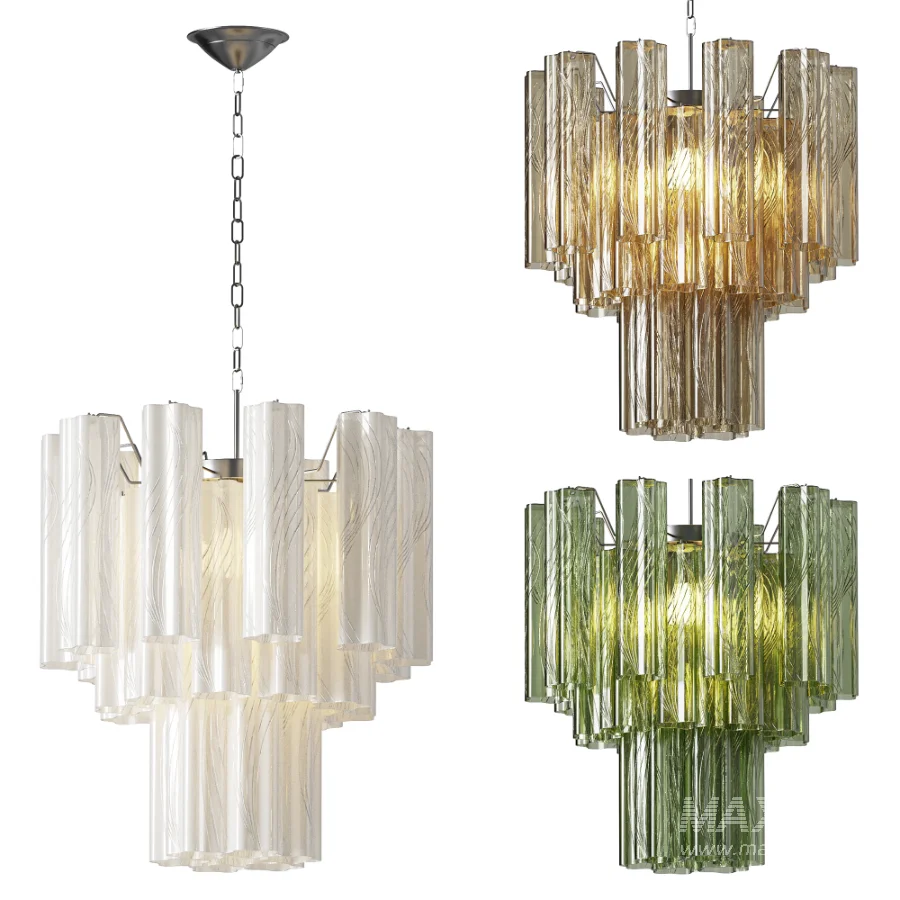 Azzura Glass Chandelier white - Image 1
