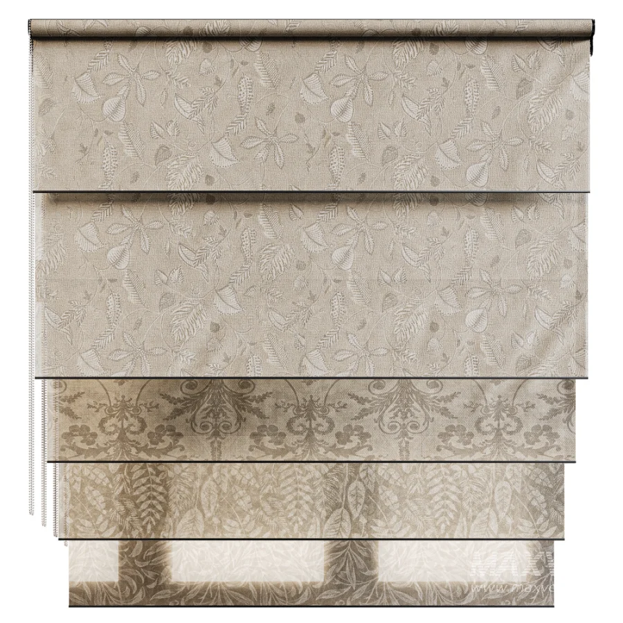 Classic Patterned Roller Blinds Set - Image 5