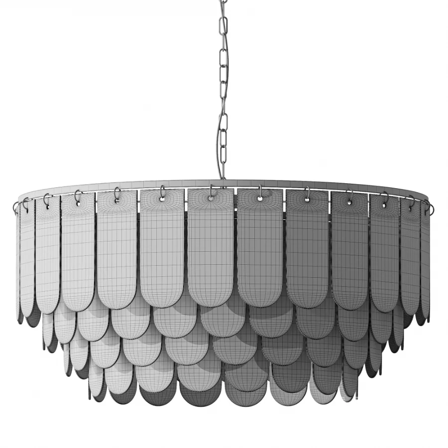 Cynthia Contemporary Layered Fabric Pendant Light - Image 3