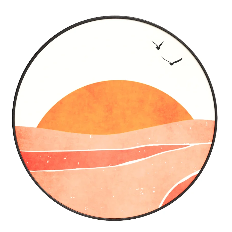 Sunset on Land painting - Image 3