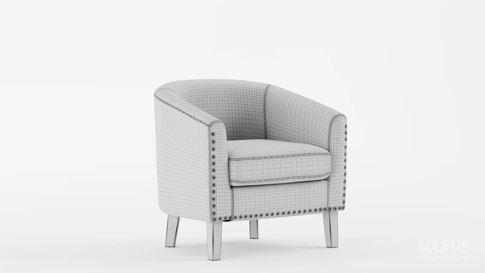 Leather Barrel Accent Chair - Image 8