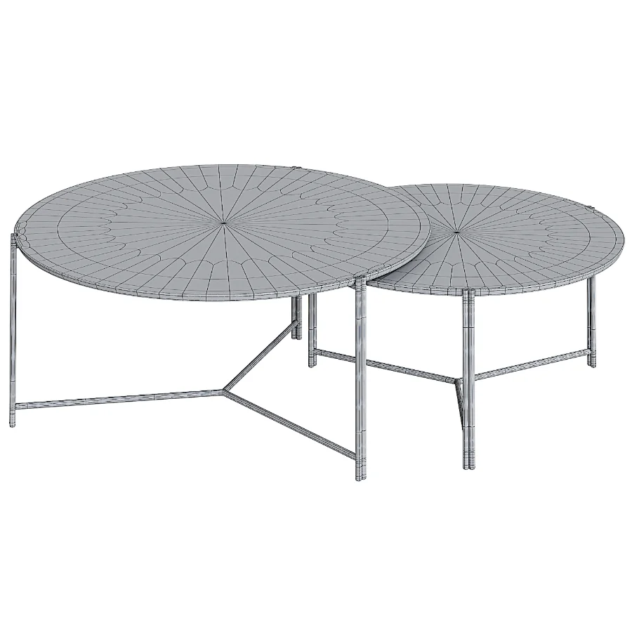 Trio Coffee Table in Ebony Oak - Image 1