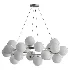 MyFar Aerton Nickel White Glass Molecule Chandelier 20 Light - Thumbnail 2