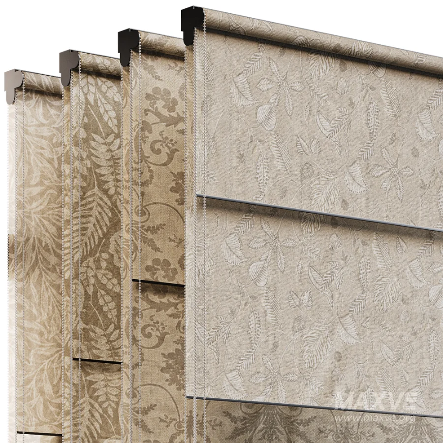 Classic Patterned Roller Blinds Set - Image 3