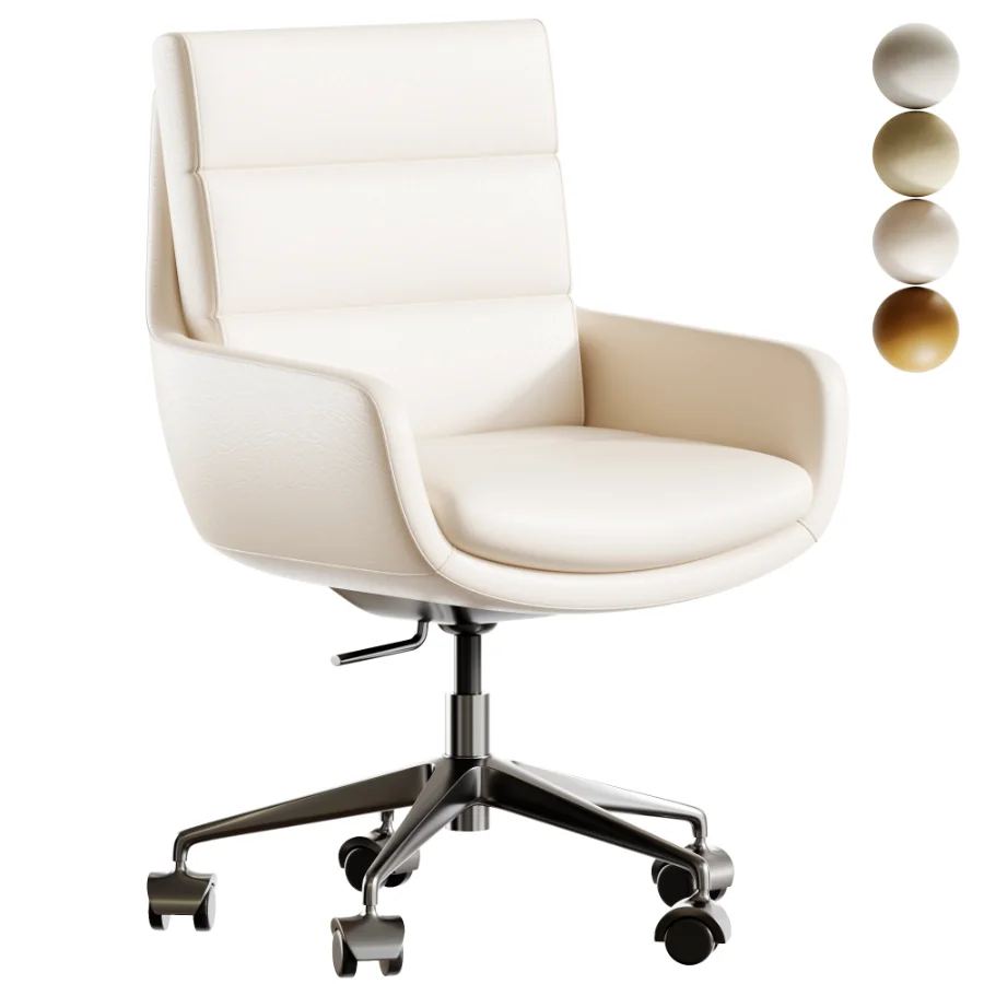 Sergio beige swivel office chair - Image 1