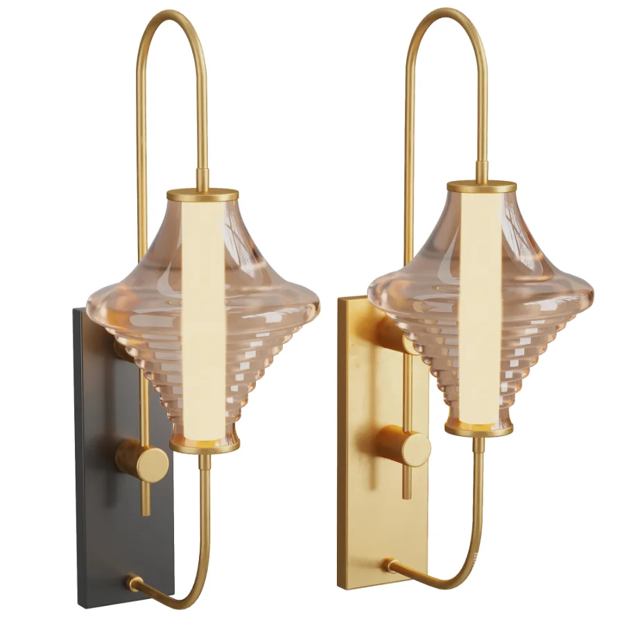 LED Glass Lampshade Wall Sconce Light - Image 1