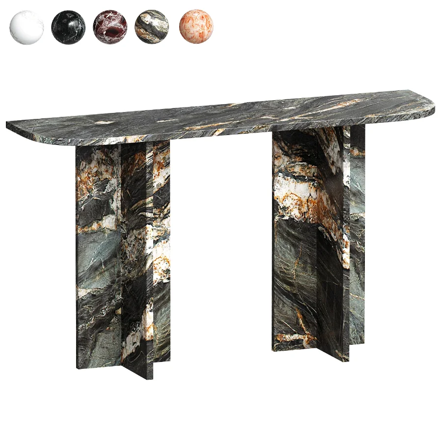 Sculptural Nero Console Table - Image 3