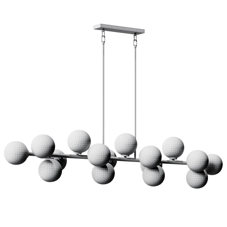 Candelabro Sputnik Lineal Negro de 16 Luces - Image 3