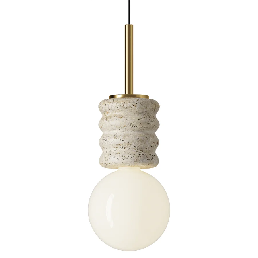 LED Chandelier Modern Stone Bedside Pendant Light - Image 2