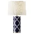 Abbyson Madison Navy Blue Lattice Table Lamp - Thumbnail 1