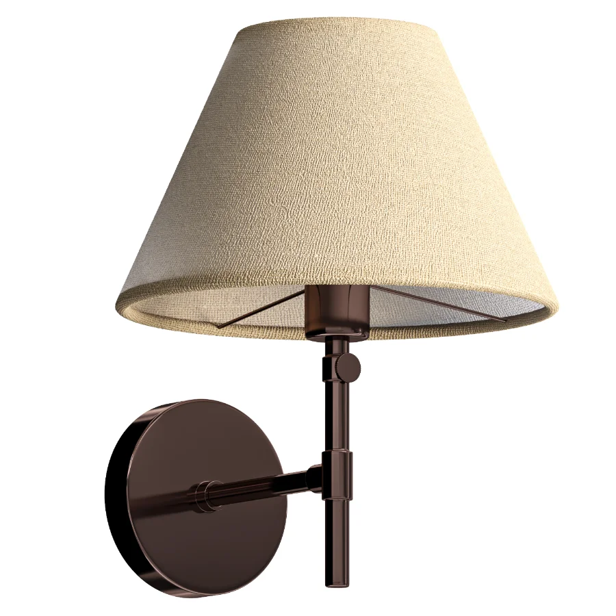 WALL LIGHT WITH LINEN LAMPSHADE - Image 2