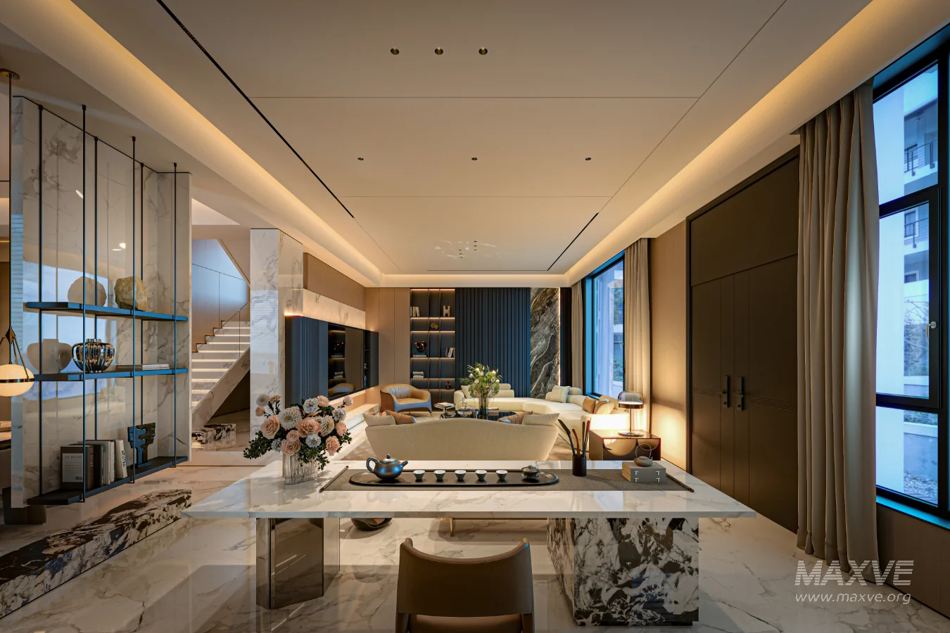 Modern living room dining room - Image 1