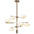 Imperial 6 light brass and opal pendant - Thumbnail 1