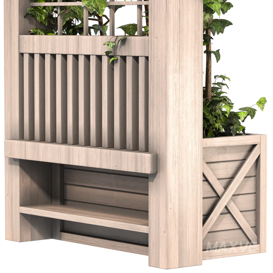 Wooden Garden Arbor 04 - Image 7