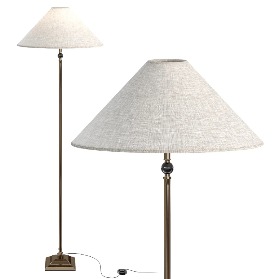Francesca Matt Black Floor Lamp - Image 2