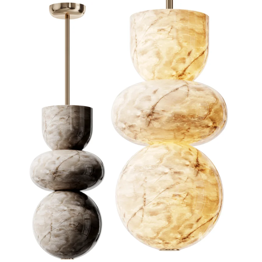 Alabaster Totem Chandelier - Image 1