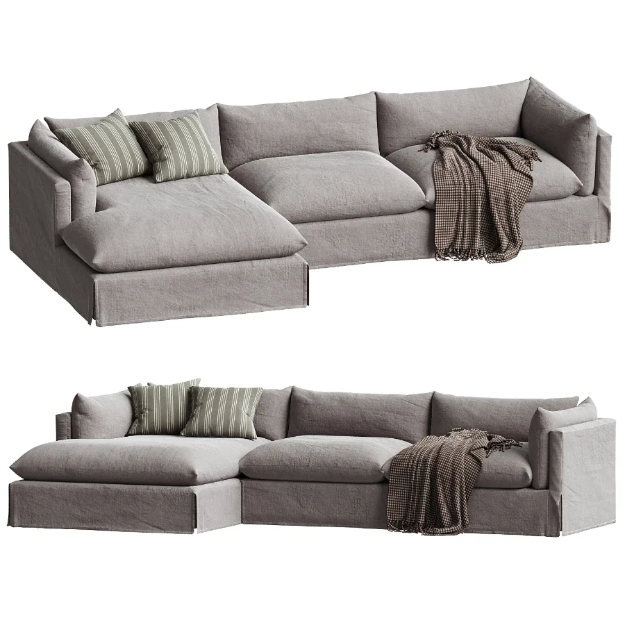 Reggio Slipcover Chaise Sectional - Image 4