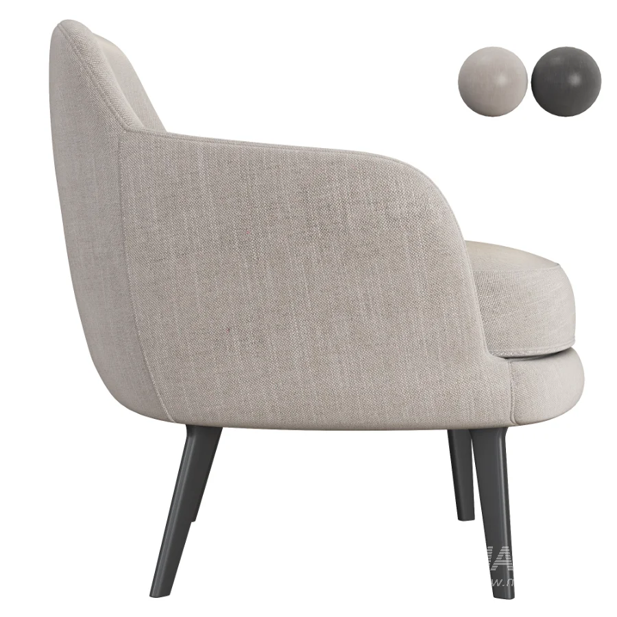 Sum_Armchair_Black_Main_Line_Flax - Image 4